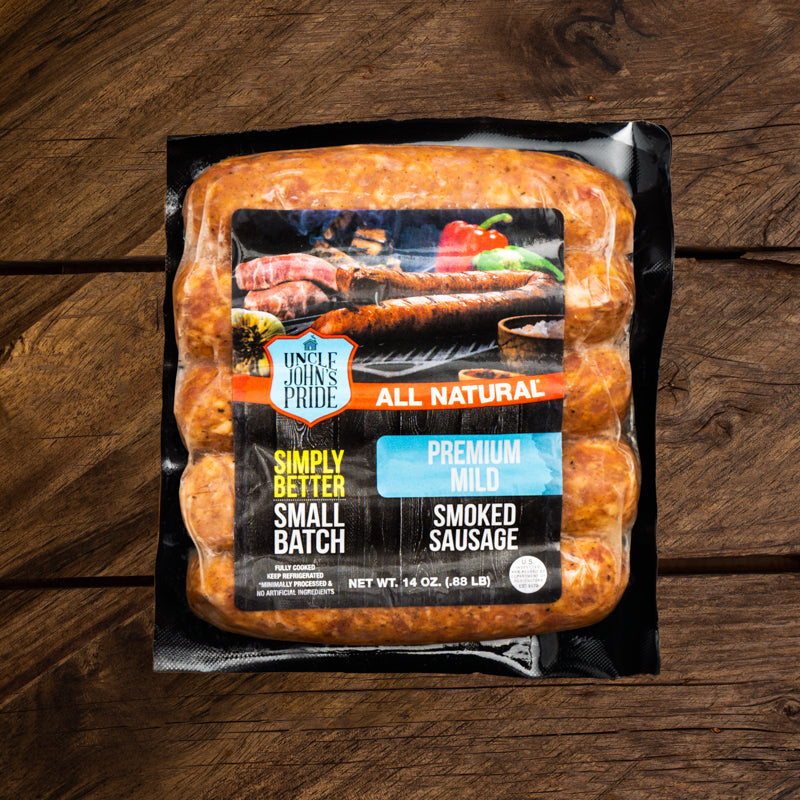 Uncle John's Pride All Natural Mild Sausage - 12 Pack