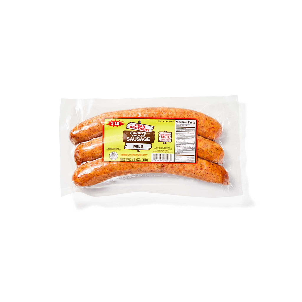 Bean Brothers Mild Country Smoked Sausage - 12 Pack